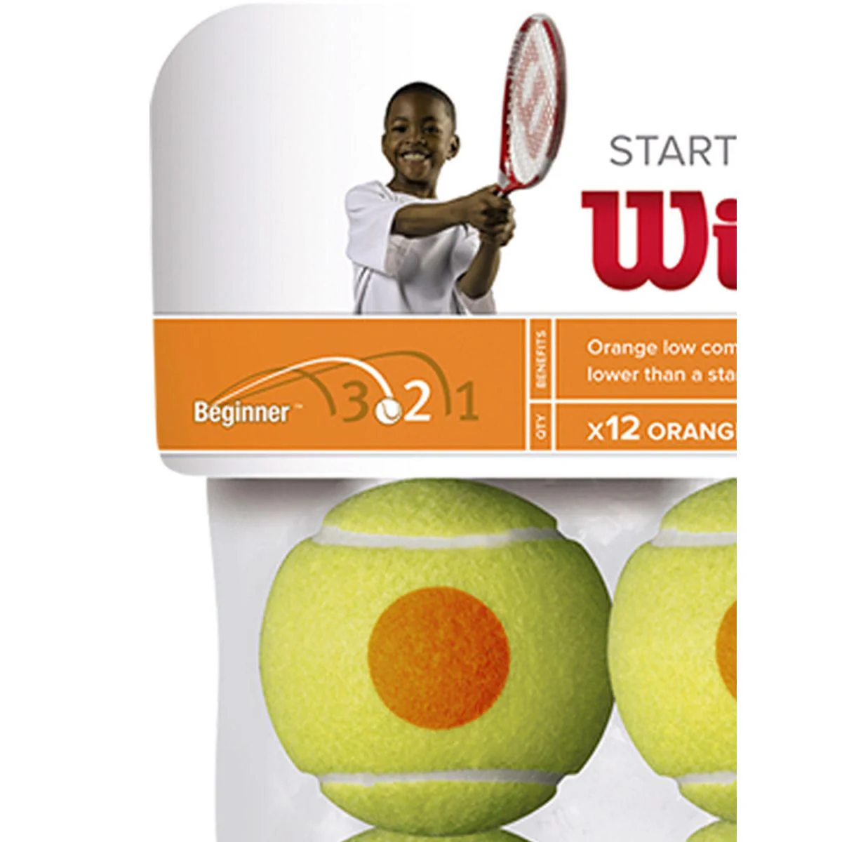 WILSON Starter Orange Tennis Ball (12 Balls) - Orange - ONE SIZE