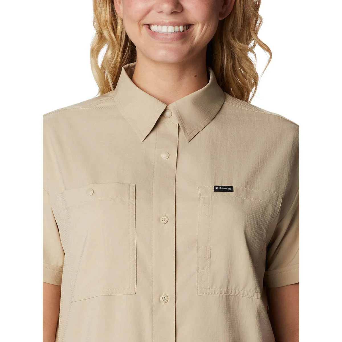 COLUMBIA Silver Ridge Utility™ Short Sleeve Women's Shirt - Beige - L (US SIZE)