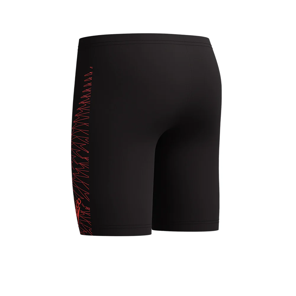 SPEEDO Medley Logo Jammer Boys Swim Shorts - Black - 11-12 YEARS