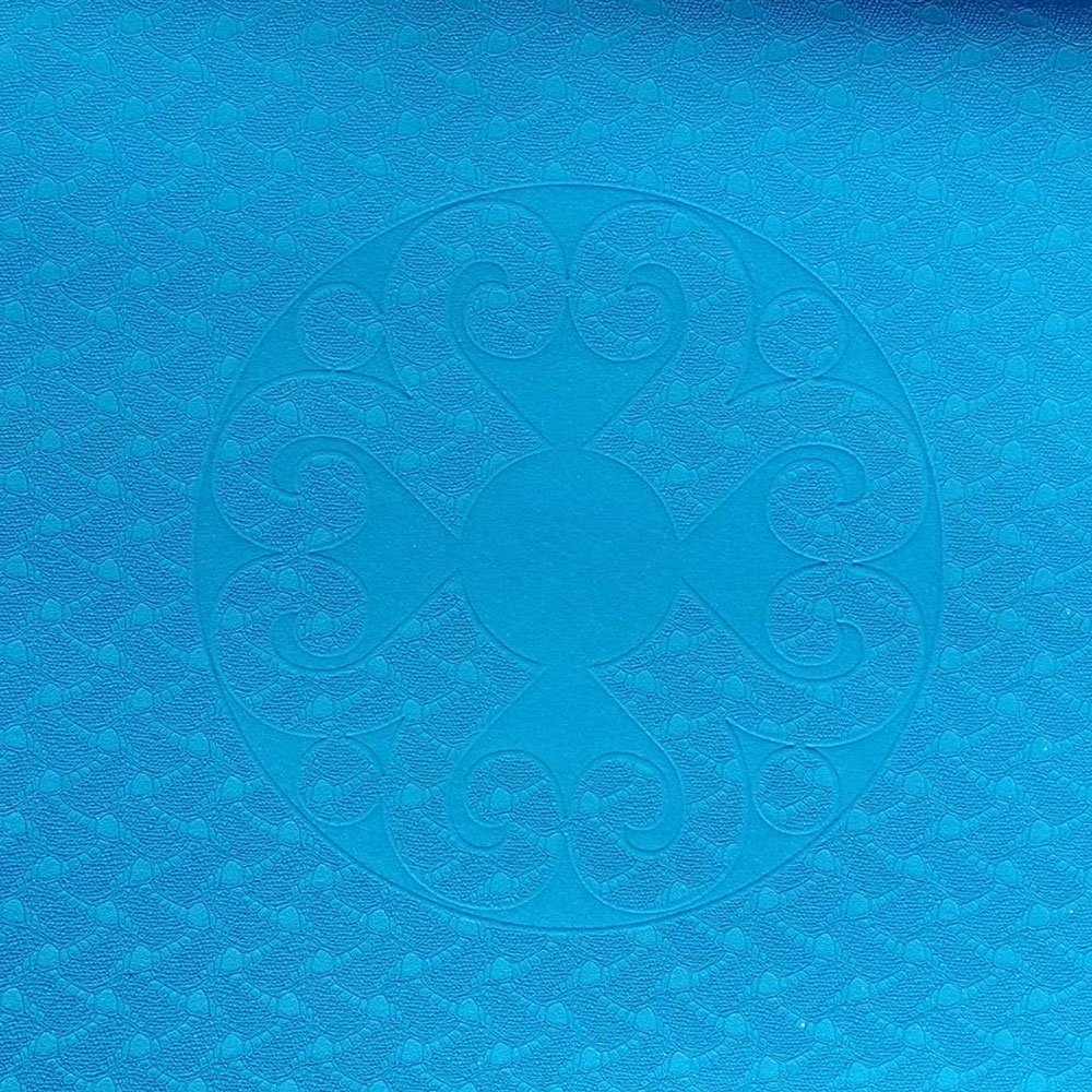 EXEO แผ่นรองออกกำลังกาย / เสื่อโยคะ TPE 2 Tone AB8001 6 mm. สีน้ำเงิน/เทา - Multi color - ONE SIZE