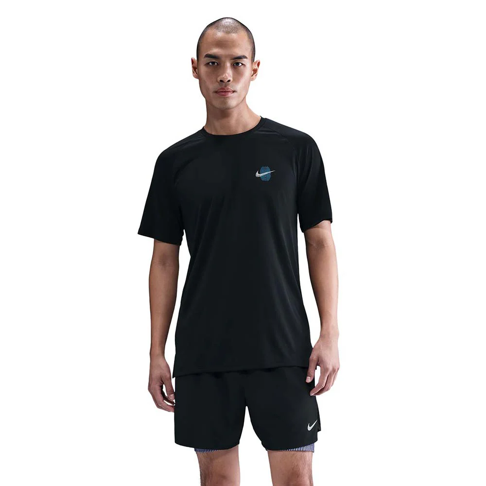 NIKE Stride Men's Running T-Shirt - Black - L (US SIZE)