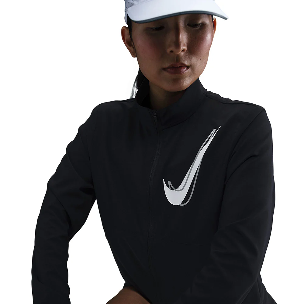 NIKE Swoosh Dri-FIT Women's Running Jacket - Black - L (US SIZE)