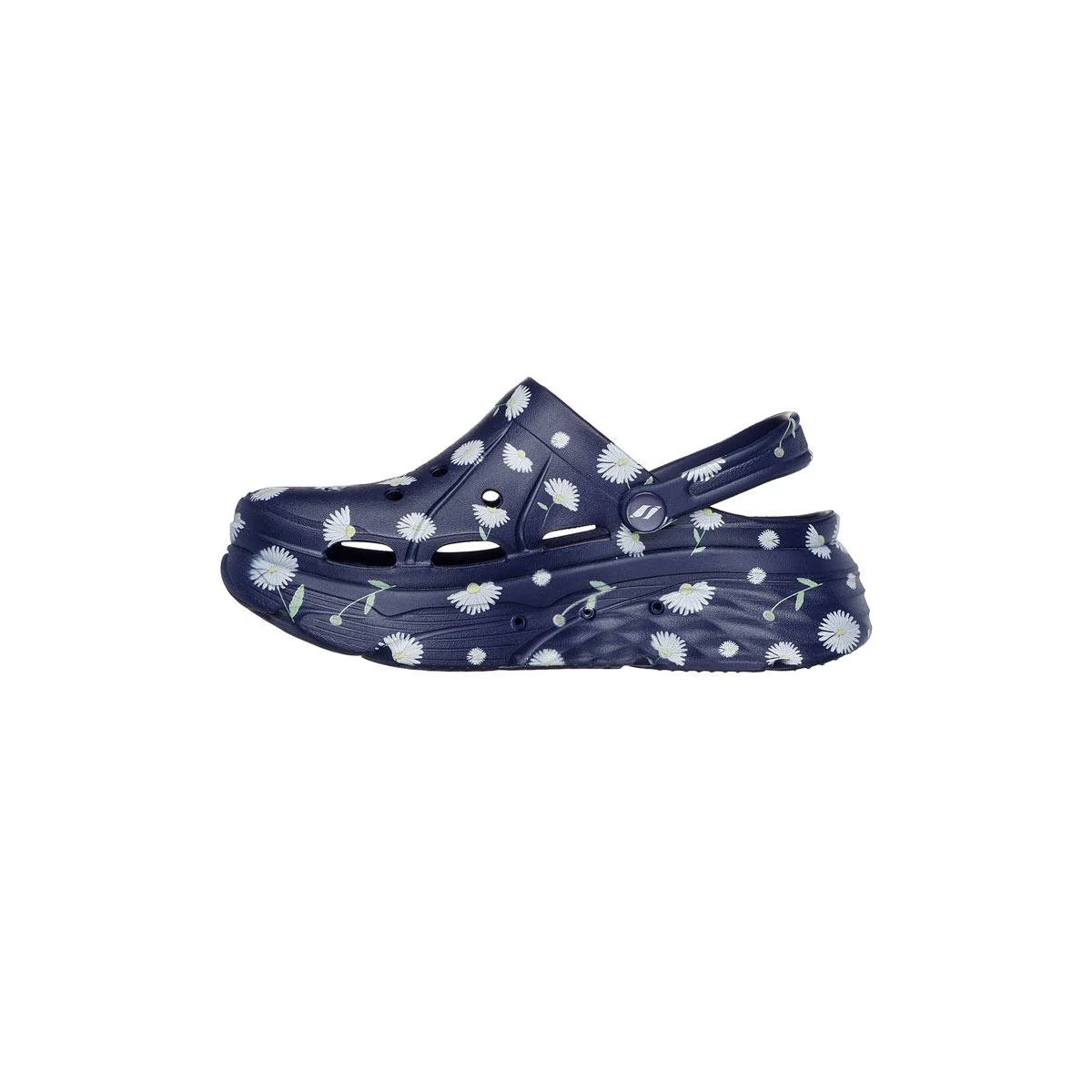 SKECHERS Max Cushioning Foamies - Daisies Women's Sandals - Blue - US 10