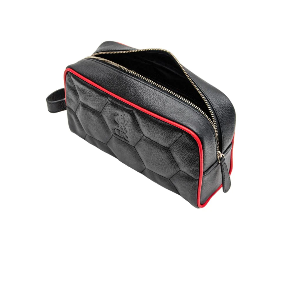 LFC Black Leather Unisex Washbag - Black - ONE SIZE