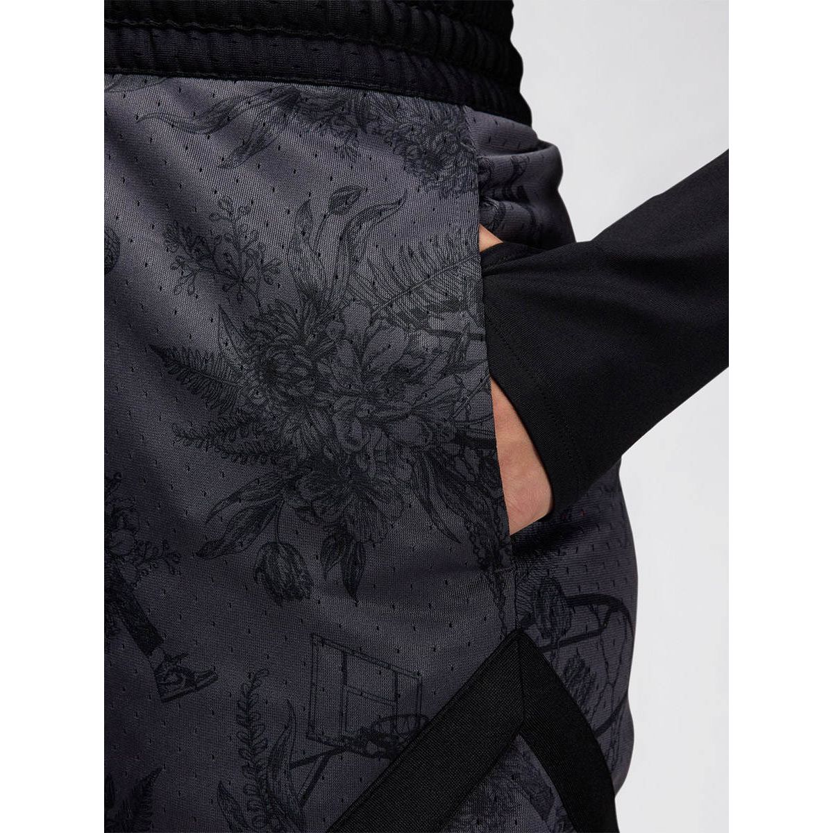 NIKE Jordan Sport Dri-FIT Printed Diamond Men's Basketball Shorts - Black - 2XL (US SIZE)