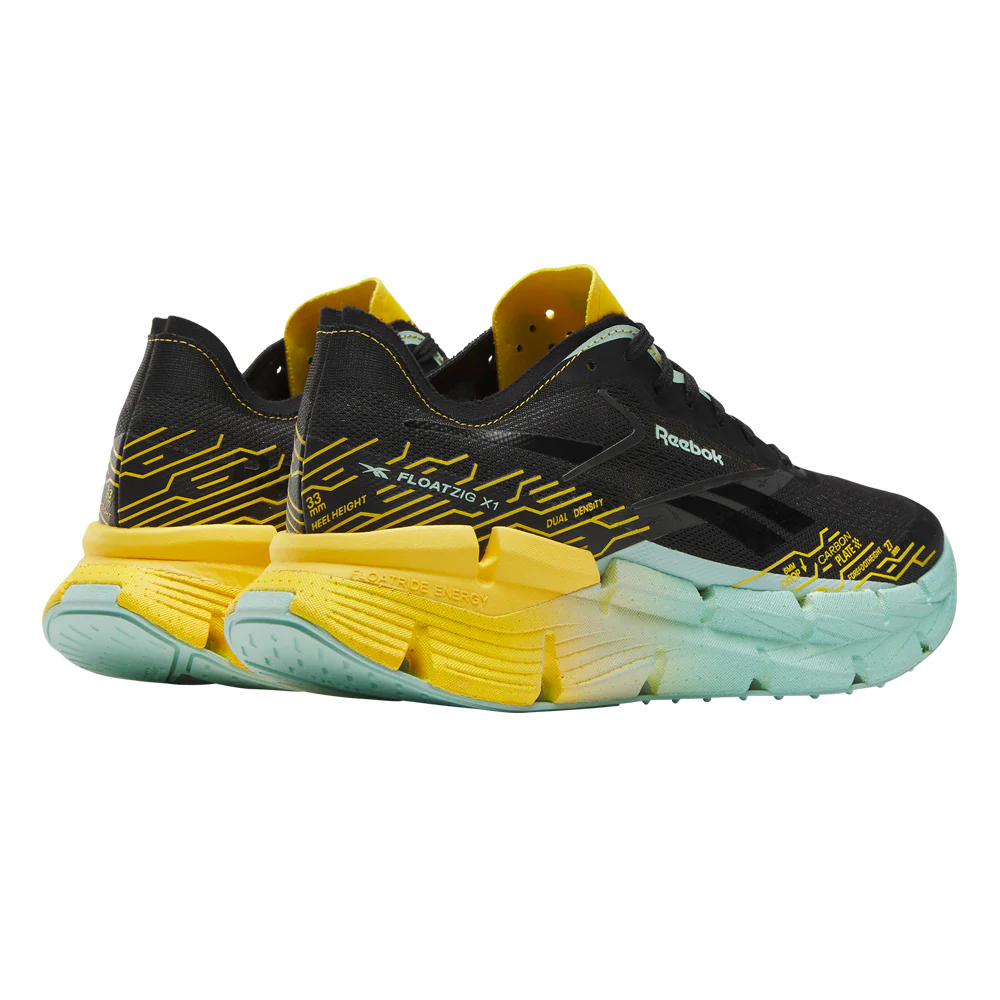 REEBOK FloatZig X1 Unisex Running Shoes - Black - US 10