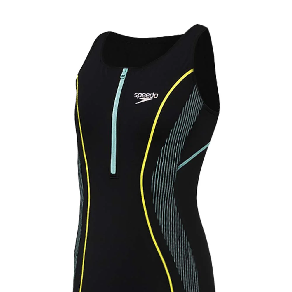 SPEEDO Hero 6.0 Kneesuit Girls Swimsuit - Black - 11-12 YEARS