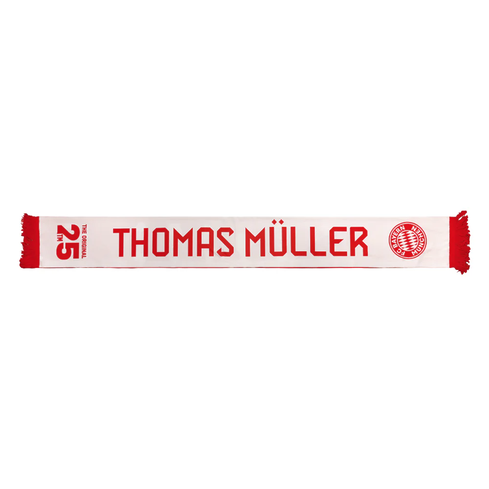 FC BAYERN MUNCHEN Thomas Muller Scarf - Red - ONE SIZE