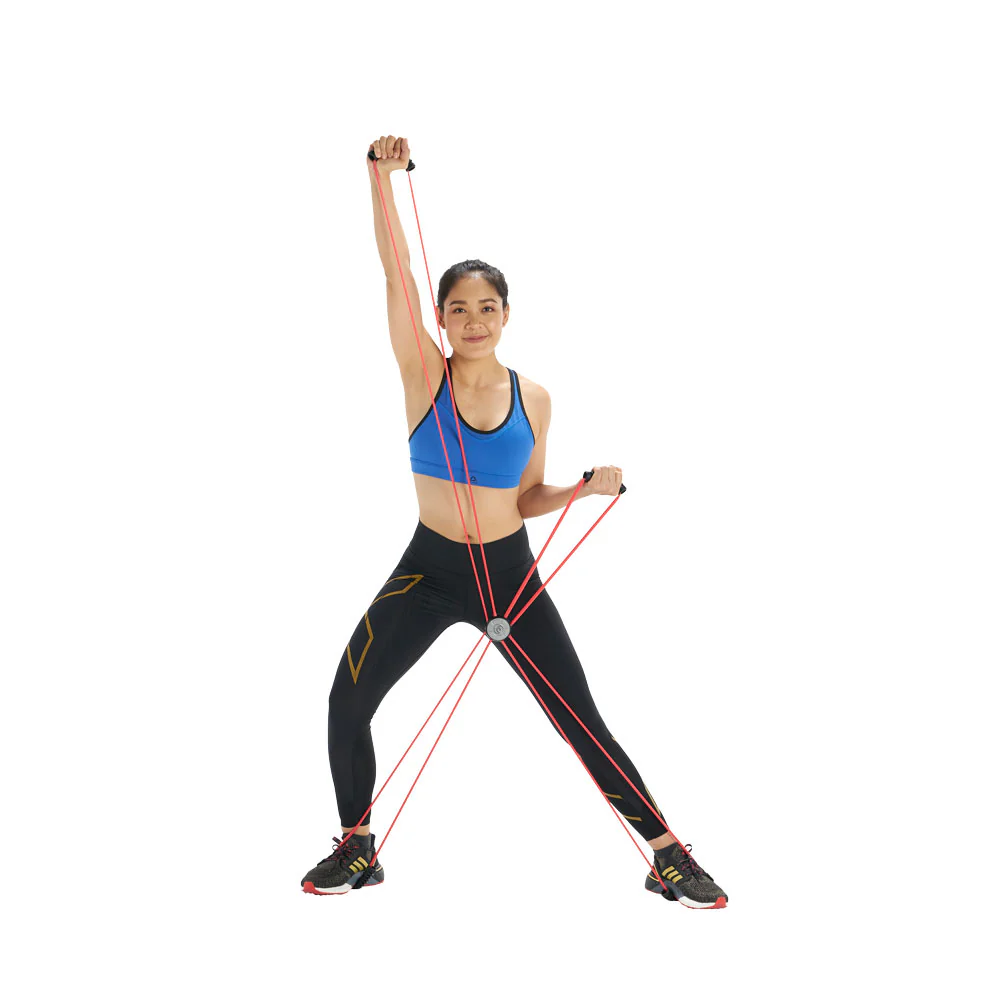 EXEO ยางยืดเหยียดเส้นยาว ตัวเอ็กซ์ SG-1090 สีแดง - Red - ONE SIZE