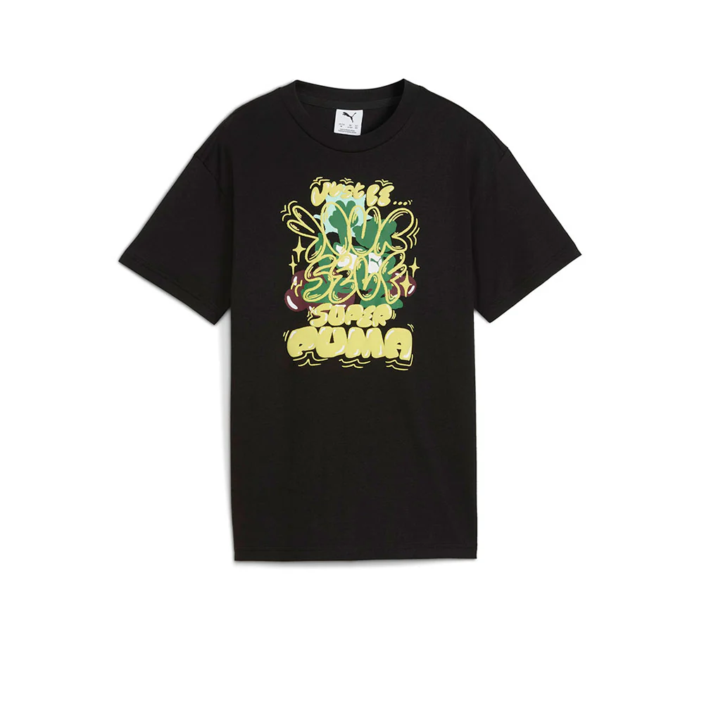 PUMA GRAPHICS Super PUMA Kids T-Shirt - Black - 128 CM