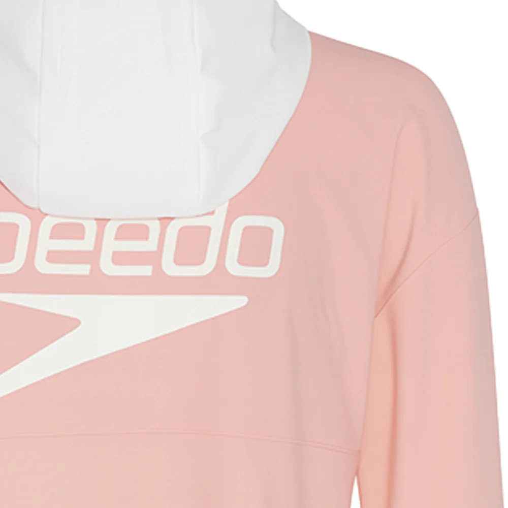SPEEDO 'Wavechasers 2.0' Sweet Sun Protection Logo Crop Zip Women's Jacket - Pink - 2XL (UK SIZE)