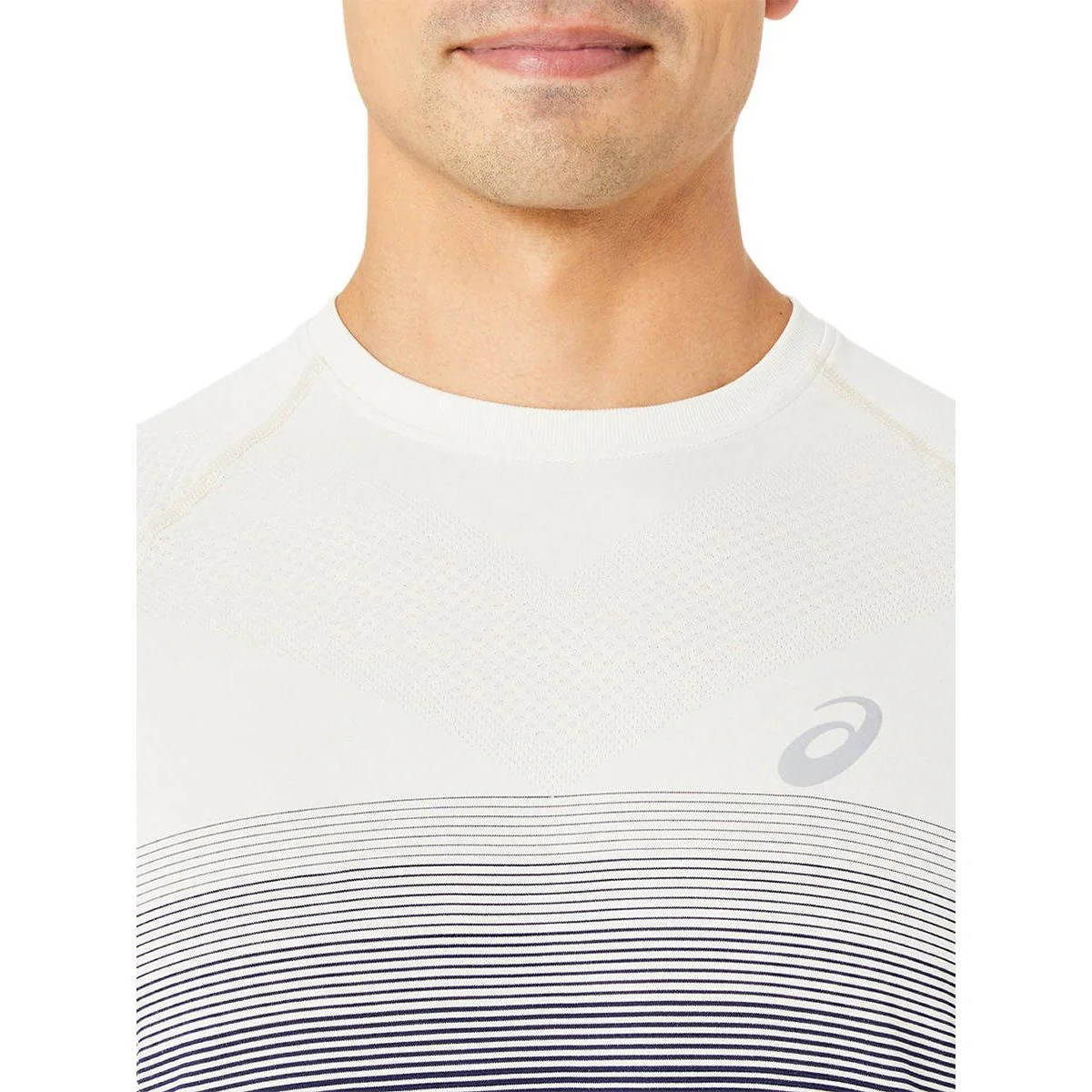 ASICS Seamless Short Sleeve Men's Running T-Shirt - Cream - L (US SIZE)