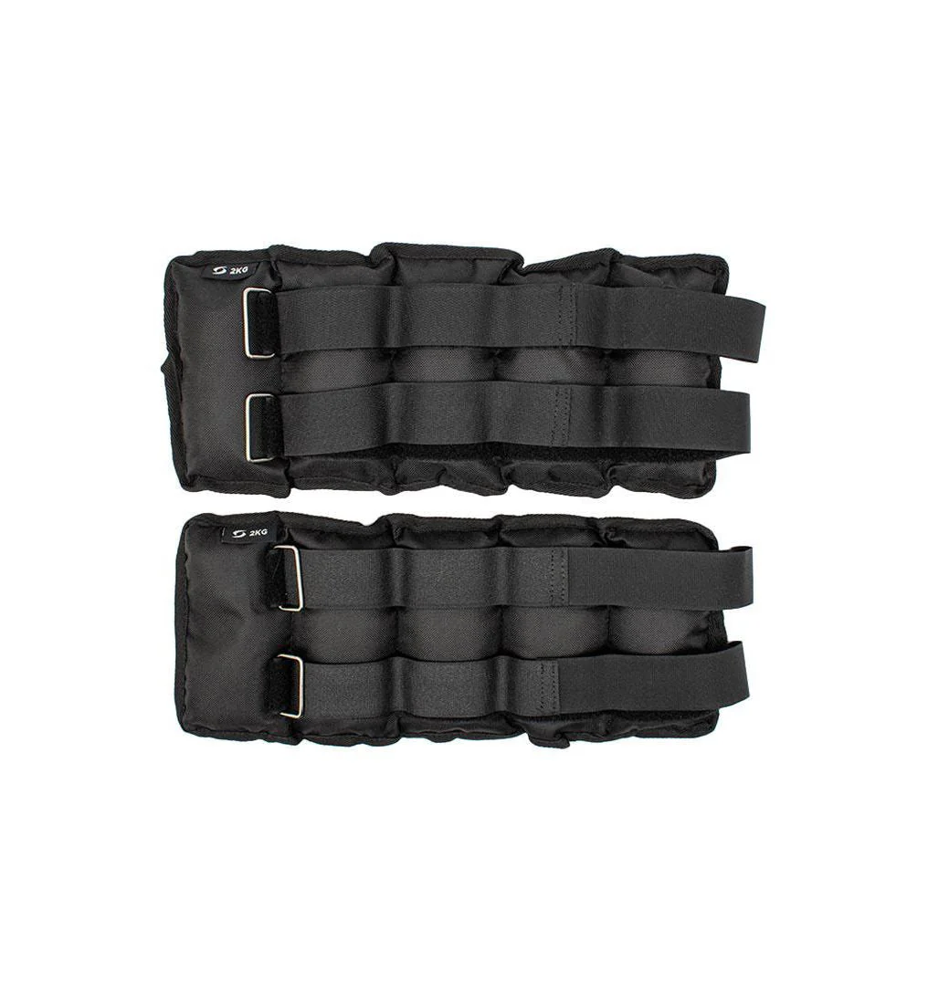 S SPORTS SPQ320FNACU18 4KG Ankle/Wrist Weights - Black - 4 KG