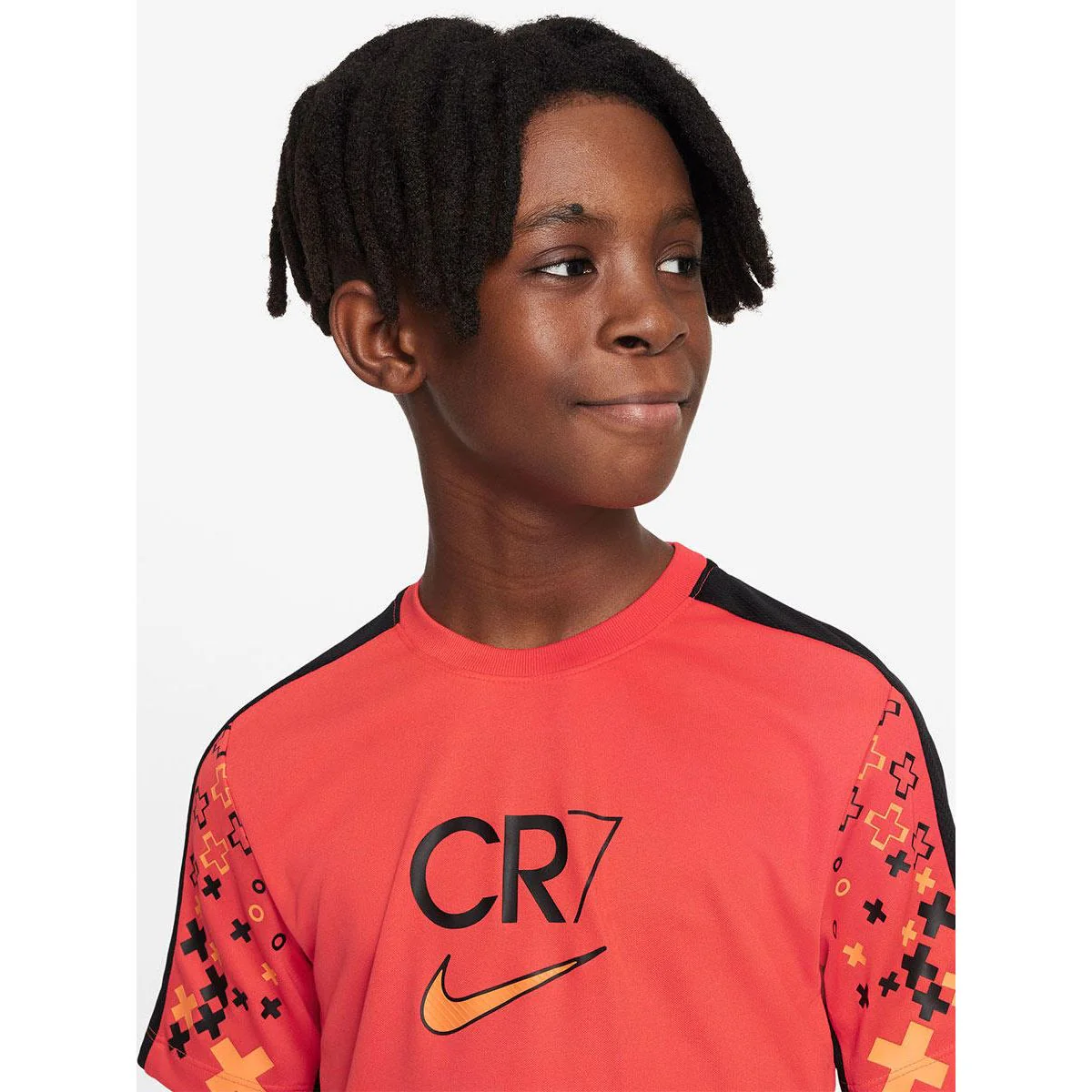 NIKE CR7 Dri-FIT Academy23 Kids Football T-Shirt - Orange - L (US SIZE)