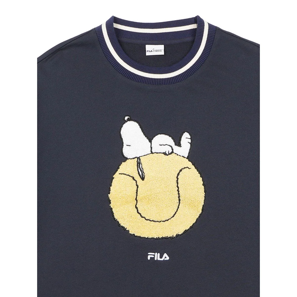FILA Peanuts FW2SSG4P006X Unisex Sweatshirt - Blue - 2XL (US SIZE)