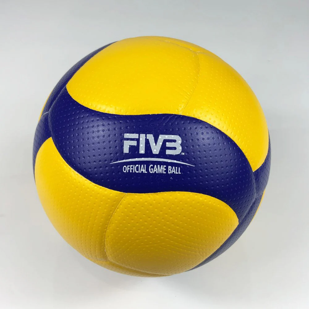 Mikasa วอลเลย์บอล V200W ลูกวอลเลย์ หนัง PU นุ่มพิเศษ รุ่นแข่งขันนานาชาติ มีมอก. - Yellow - Volleyball Size 5