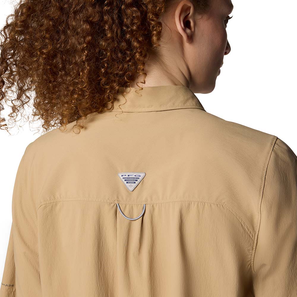 COLUMBIA PFG Wild Cast™ Short Sleeve Women's Shirt - Brown - L (US SIZE)