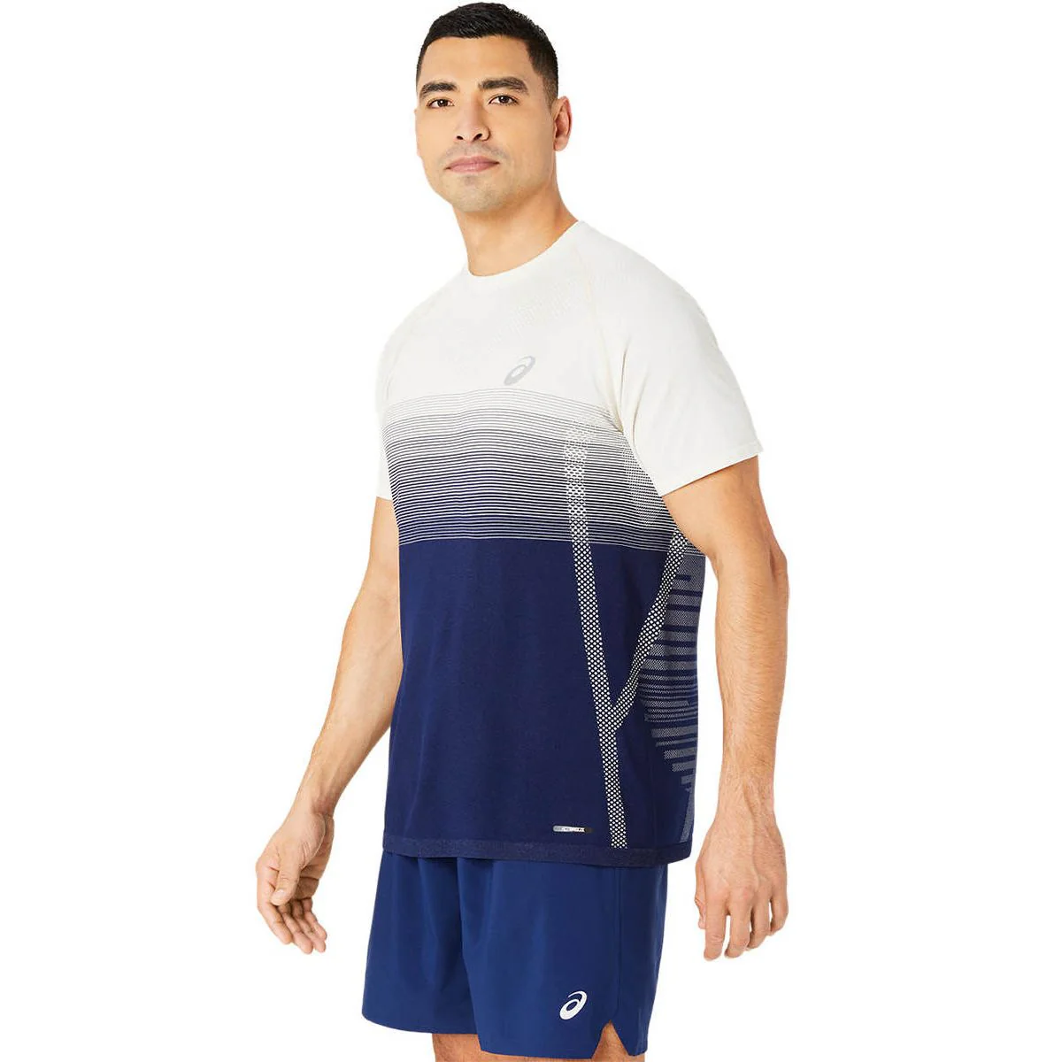 ASICS Seamless Short Sleeve Men's Running T-Shirt - Cream - L (US SIZE)