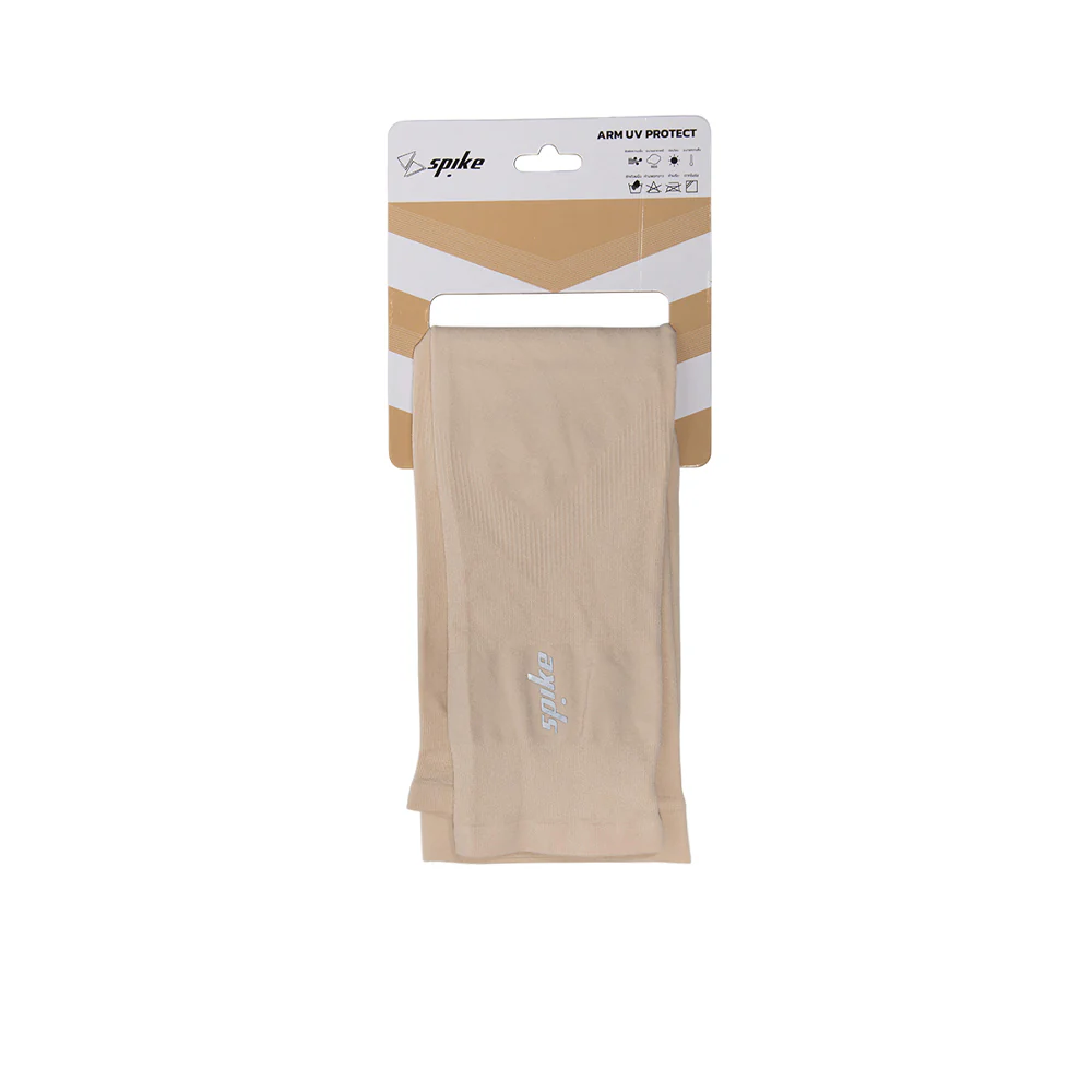 SPIKE Runnning Arms25 01 Unisex Running Arm Sleeves - Cream - ONE SIZE
