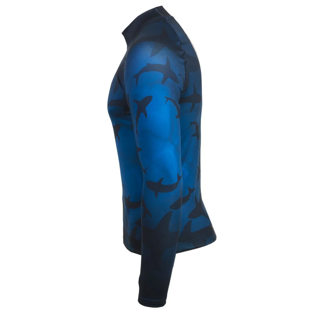 Scubapro Shark T-Flex Long Sleeve Rash Guard UPF 50 - Navy - 2XL