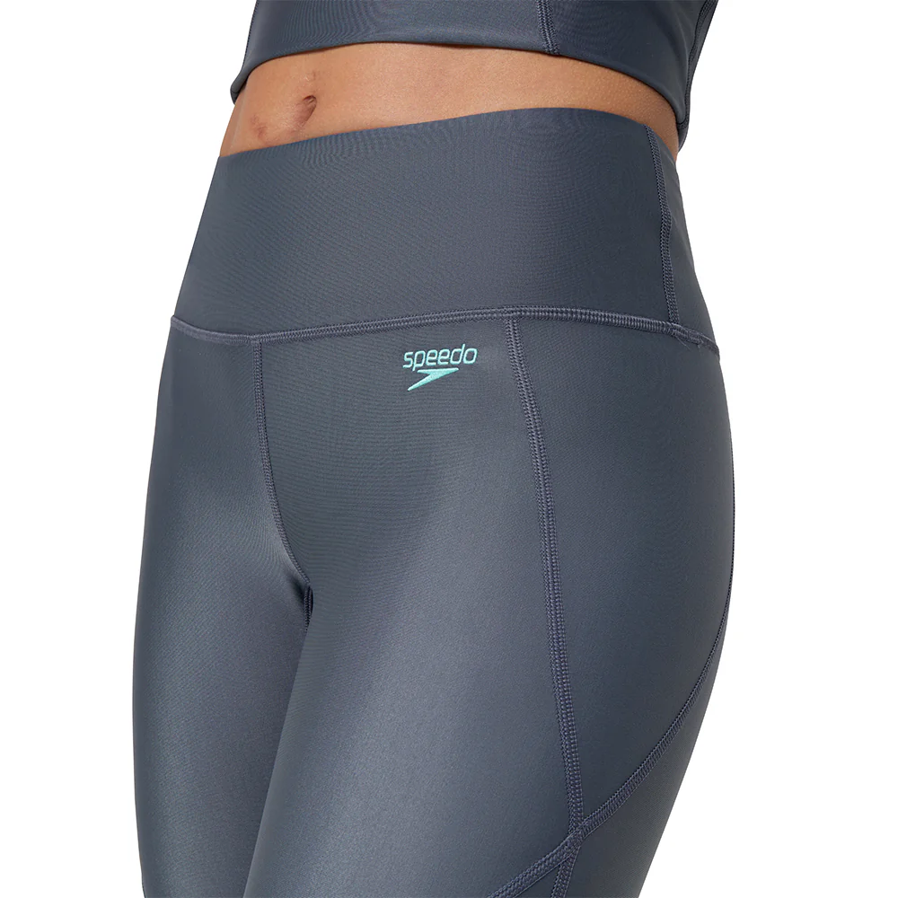 SPEEDO Solid Panel Women's Swim Leggings - Grey - L (UK SIZE)