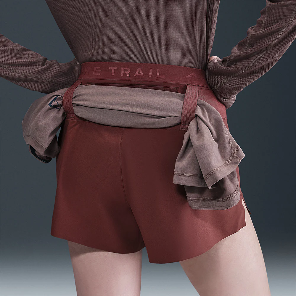 NIKE Dri-FIT Trail Brief-Lined Women's Running Shorts - Brown - L (US SIZE)