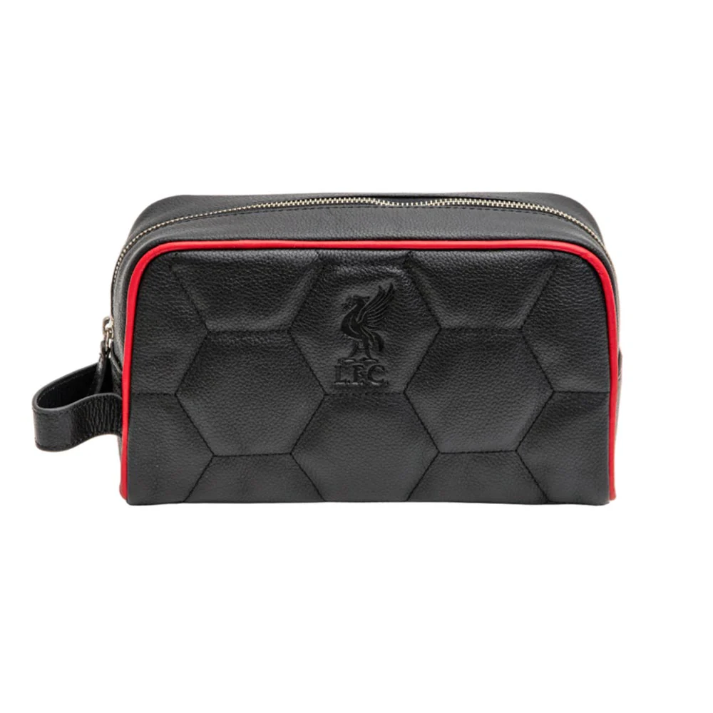 LFC Black Leather Unisex Washbag - Black - ONE SIZE