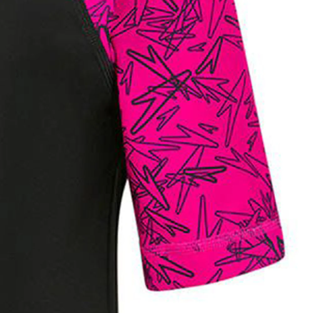 SPEEDO Boom Rash Vest Girls Rashguard - Black - 24 INCHES