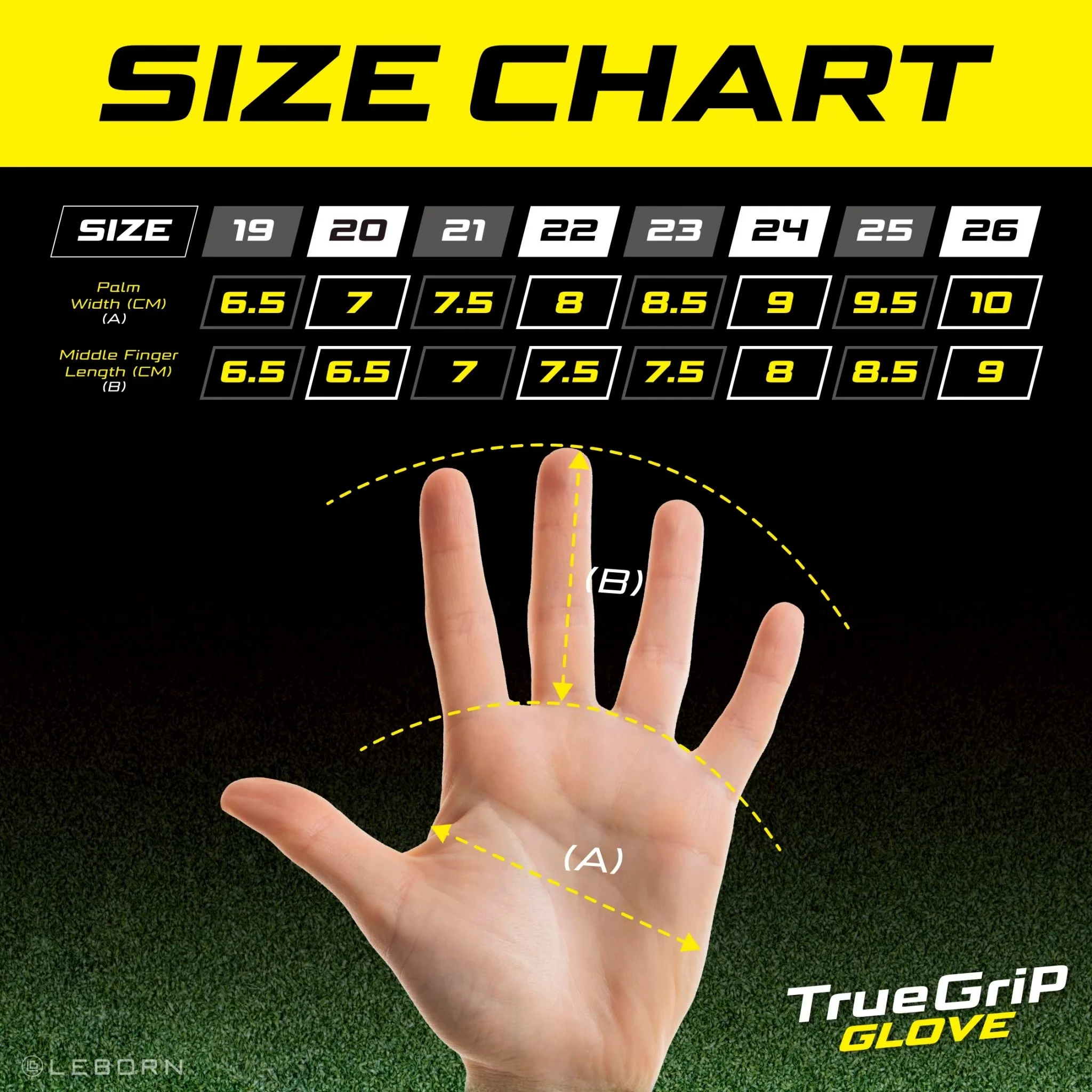LEBORN ถุงมือกอล์ฟ รุ่น True Grip (มือขวา) สีขาว-ดำ - White)-สีด - 19