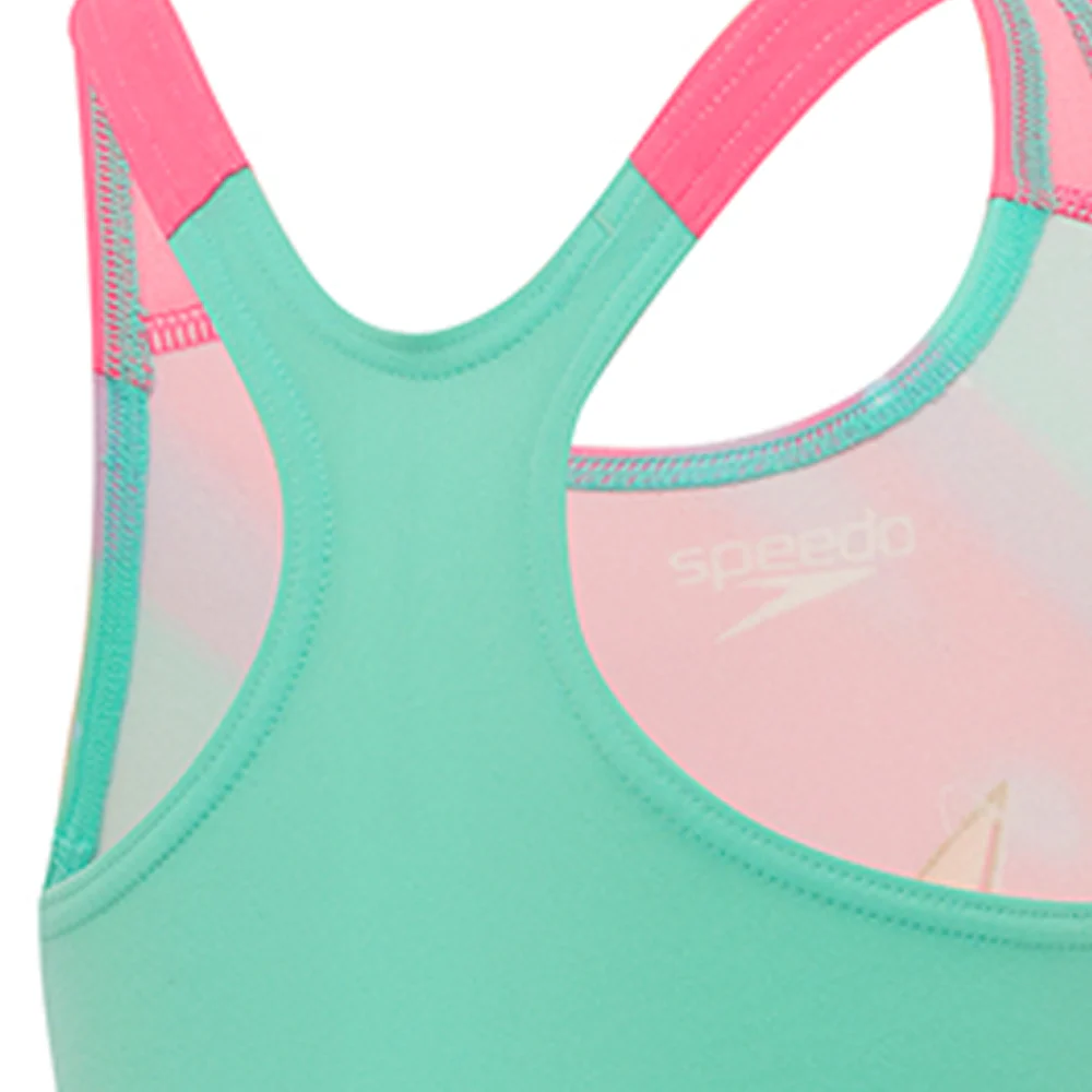 SPEEDO Placement Girls Swimsuit - Multi Color - 12-18 MONTHS