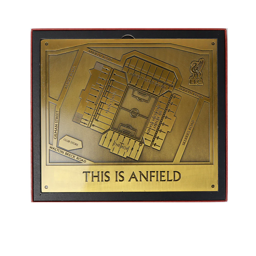 LFC Anfield Blueprint Plaque - Gold - ONE SIZE