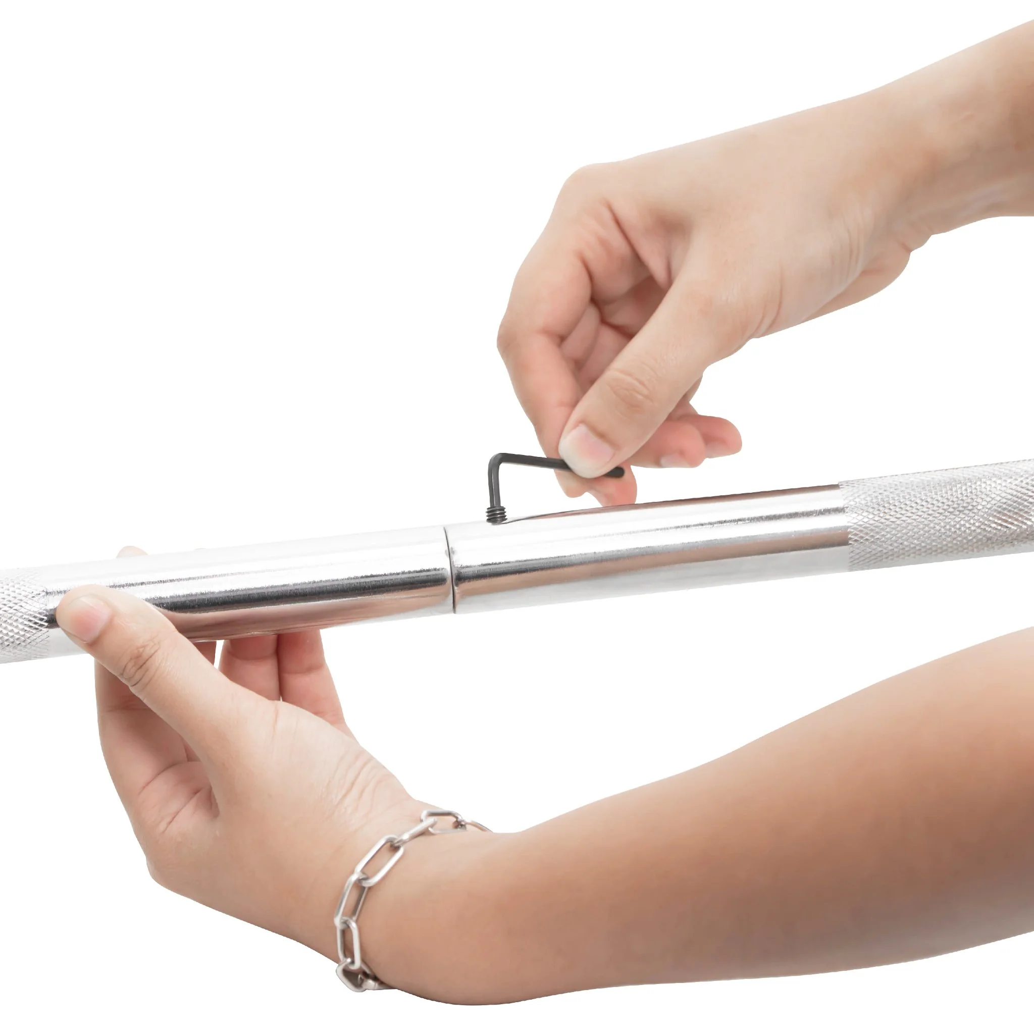 ชุดบาร์เบล แกนตรง STRAIGHT ปรับน้ำหนัก 25กิโล (แผ่น 20 กิโล + บาร์ 5 กิโล) - Black - ONE SIZE