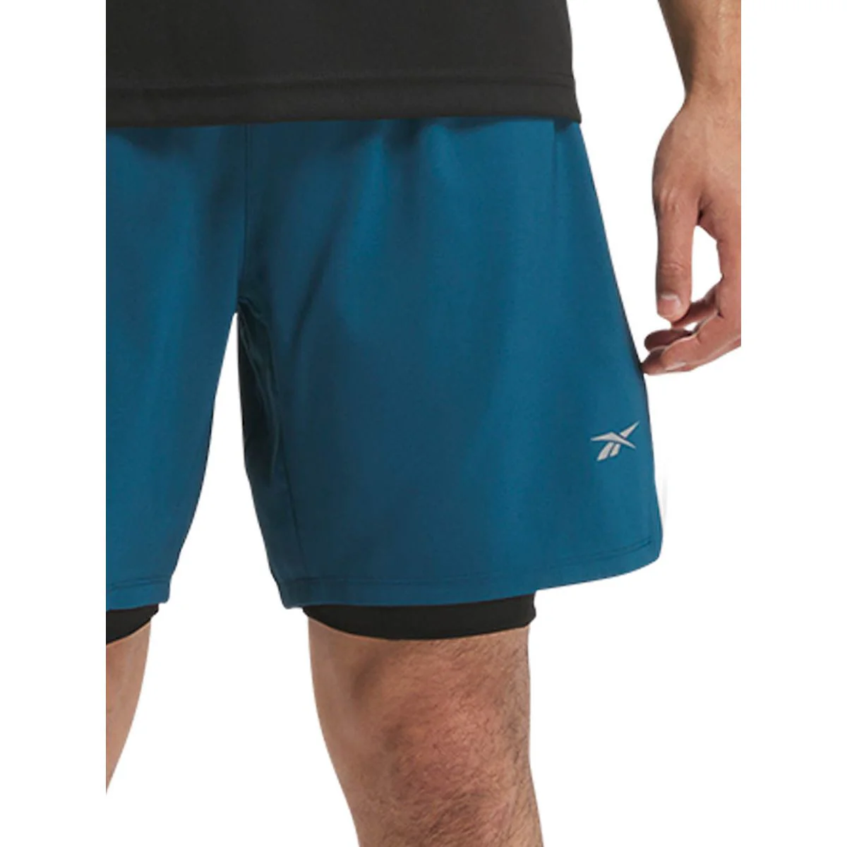 REEBOK Running 2-1 Men's Running Shorts - Blue - L (US SIZE)