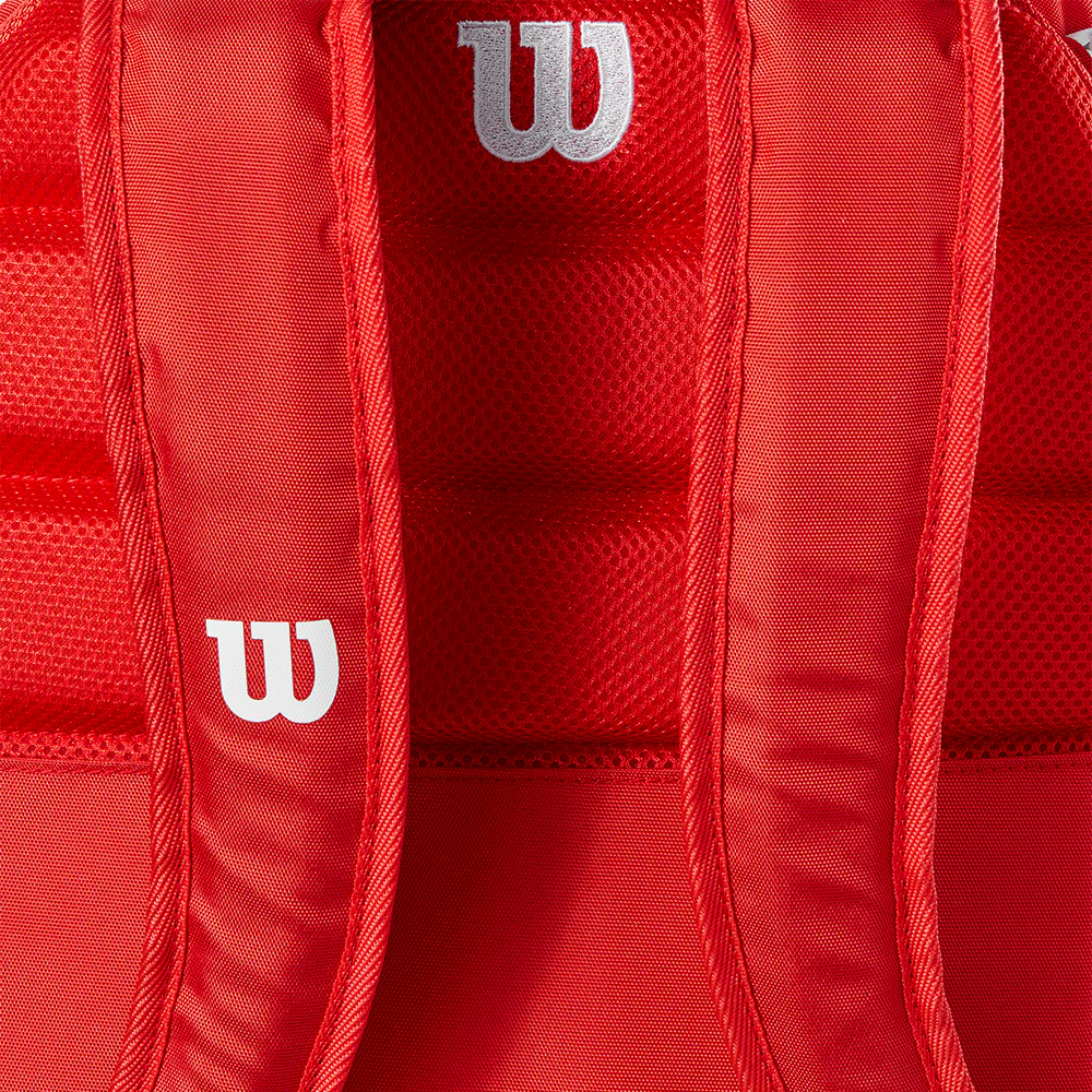WILSON Super Tour Unisex Tennis Backpack - Red - ONE SIZE