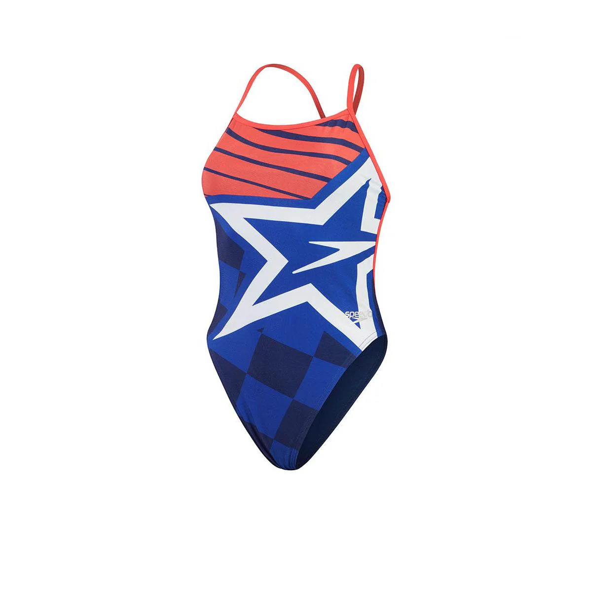 SPEEDO Placement Digital Vback Women's Swimsuit - Blue - UK 32