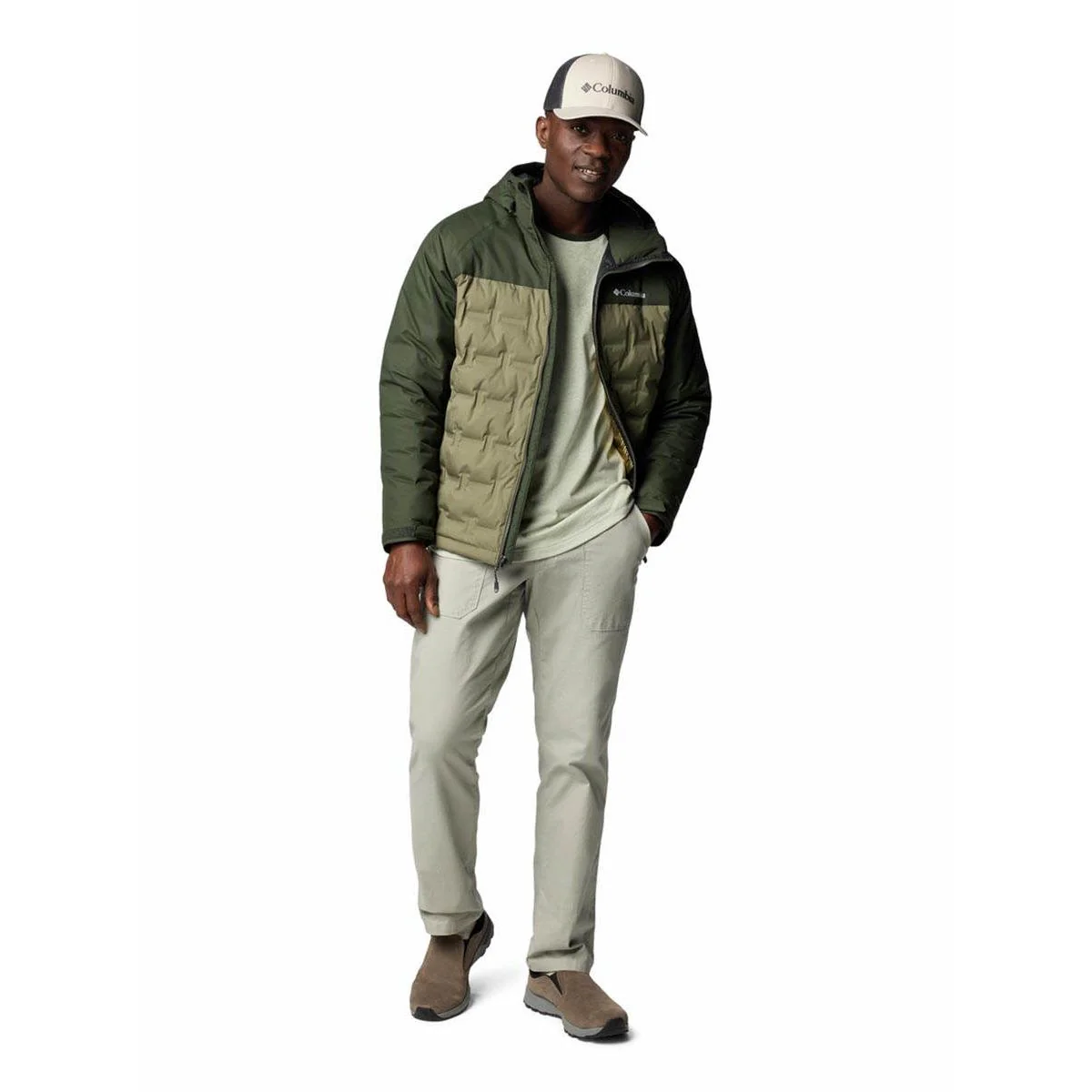 COLUMBIA Grand Trek™ III Down Hooded Men's Jacket - Green - 2XL (US SIZE)