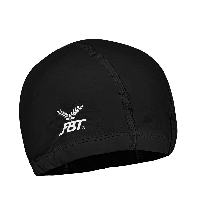 FBT หมวกว่ายน้ำ ผ้าซิลิโคน 54315 - ดำ - Black - One Size