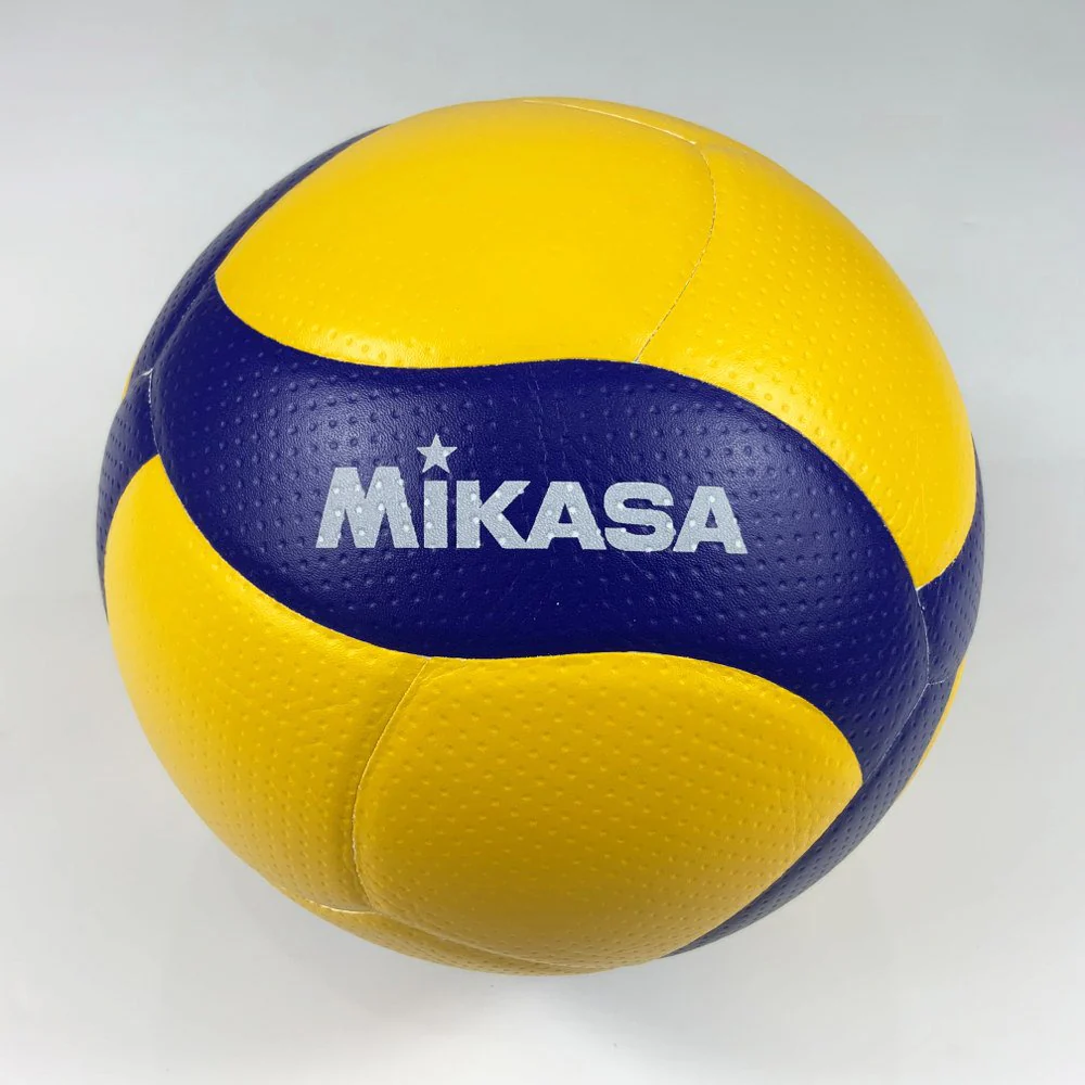 Mikasa วอลเลย์บอล V200W ลูกวอลเลย์ หนัง PU นุ่มพิเศษ รุ่นแข่งขันนานาชาติ มีมอก. - Yellow - Volleyball Size 5