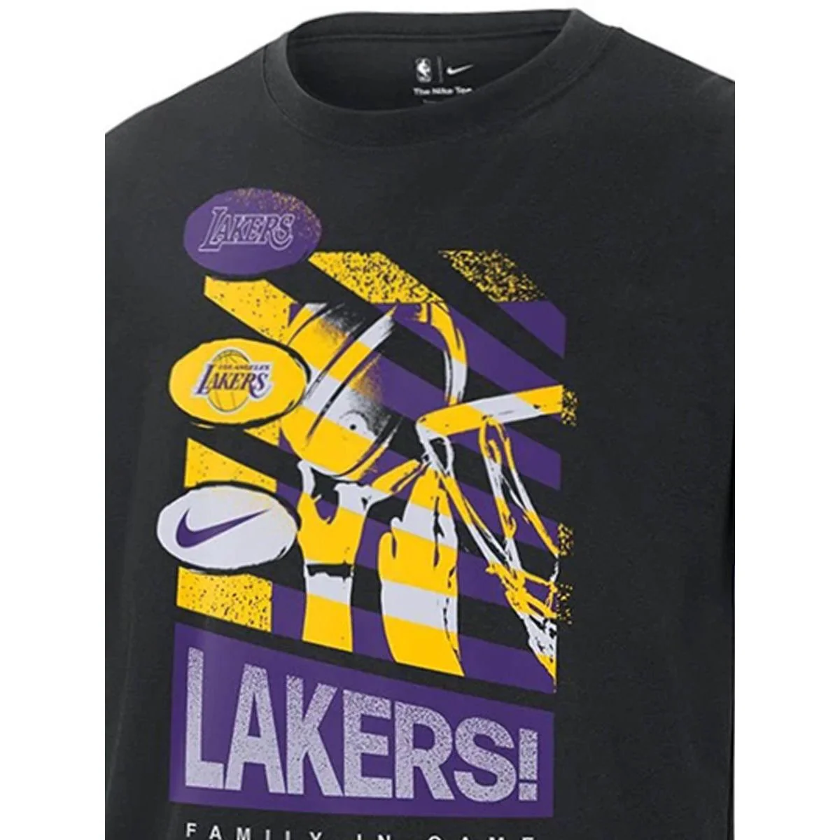 NIKE Los Angeles Lakers Courtside Men's Basketball T-Shirt - Black - 2XL (US SIZE)