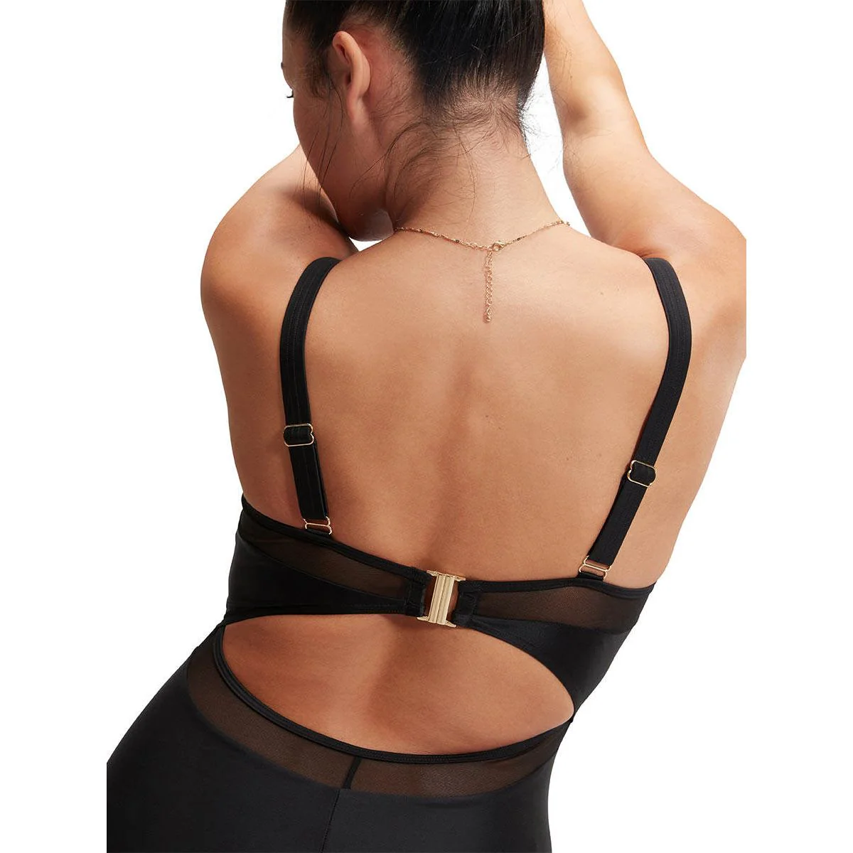 SPEEDO Shaping Mesh Detail One Piece Women's Swimsuit - Black - 34 INCHES