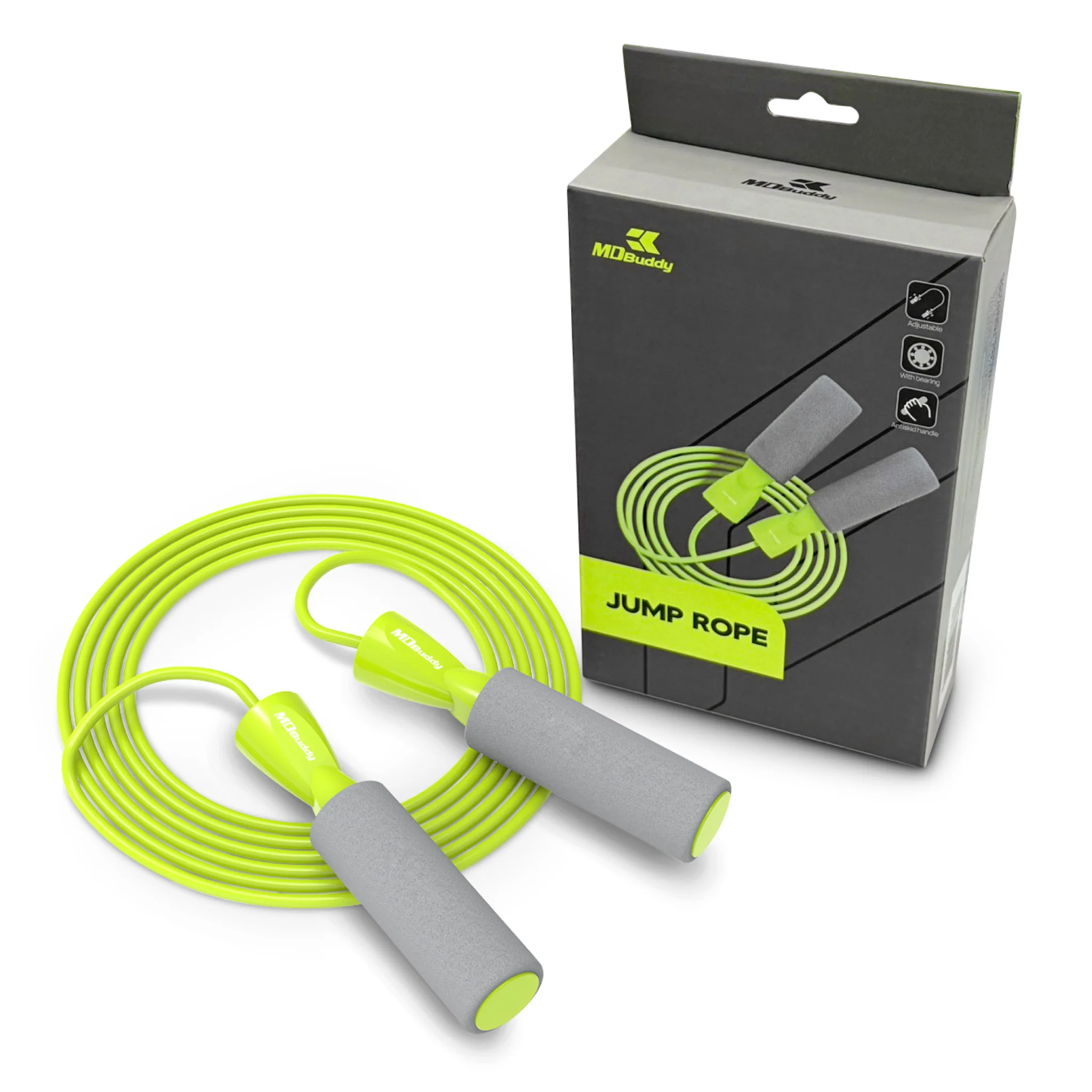 MDBuddy เชือกกระโดด สีเขียว ยาว 2.75 เมตร (MDJR006) - Green - ONE SIZE