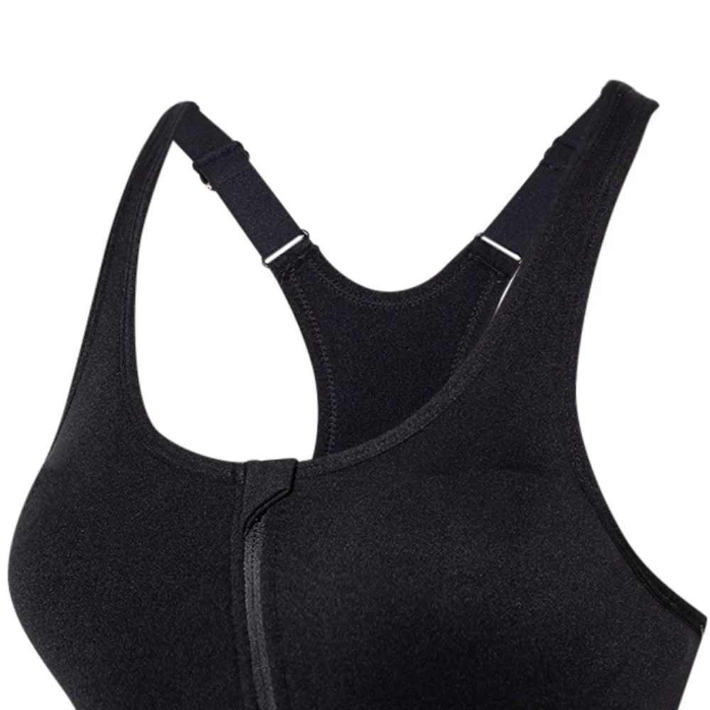 SPIKE Black Women's Running Sports Bra - Black - 2XL