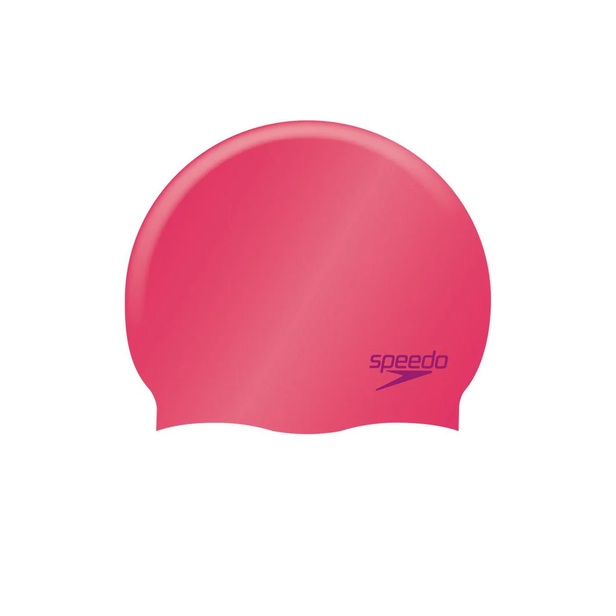SPEEDO Plain Moulded Silicone Junior Kids Swim Cap - Pink - ONE SIZE