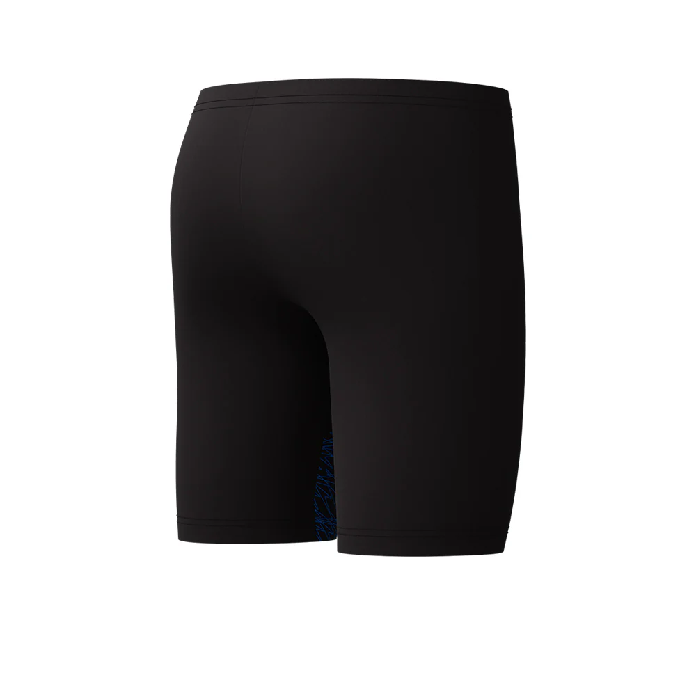 SPEEDO Medley Logo Jammer Boys Swim Shorts - Black - 11-12 YEARS