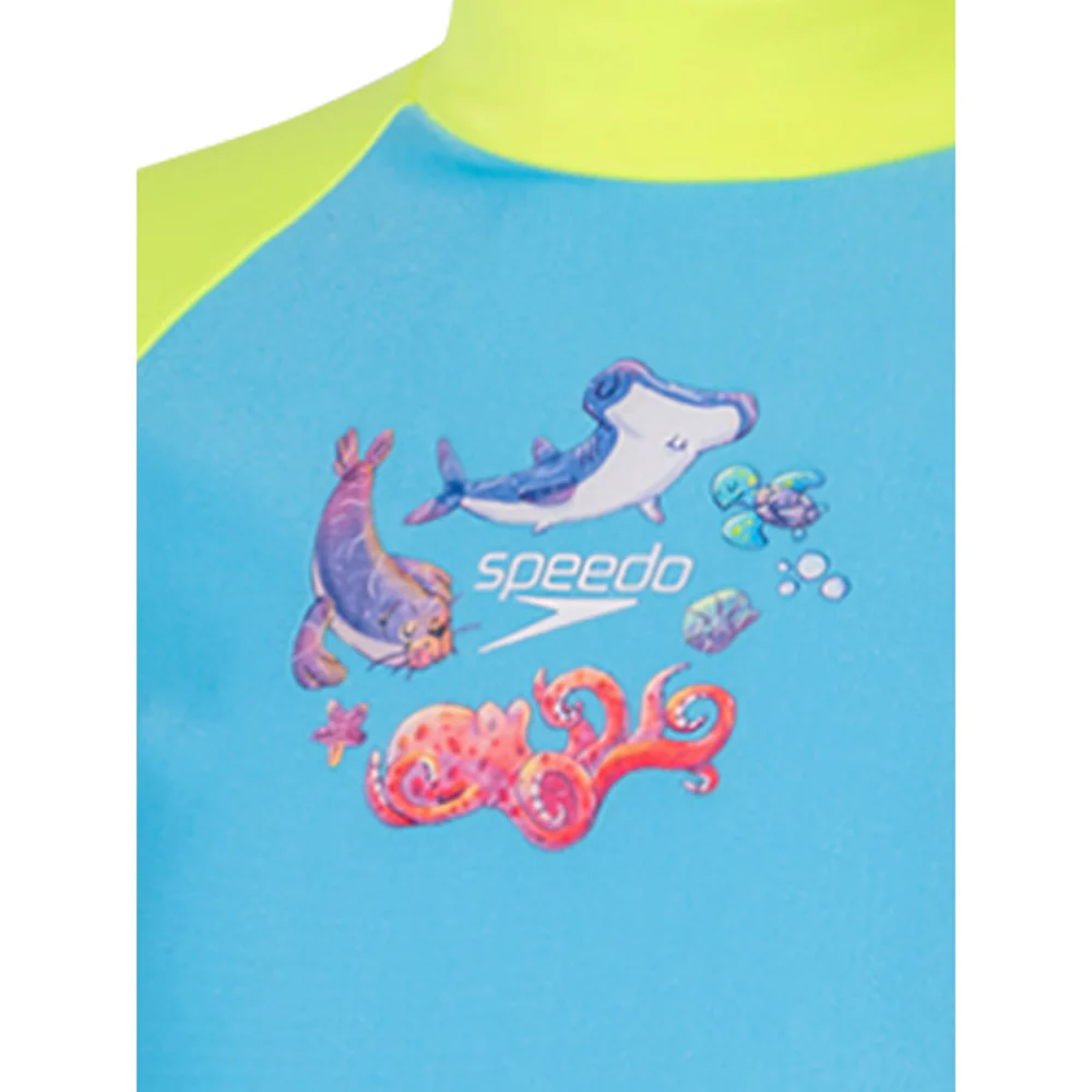SPEEDO Digital Long Sleeve Boys Rashguard - Blue - 2 YEARS