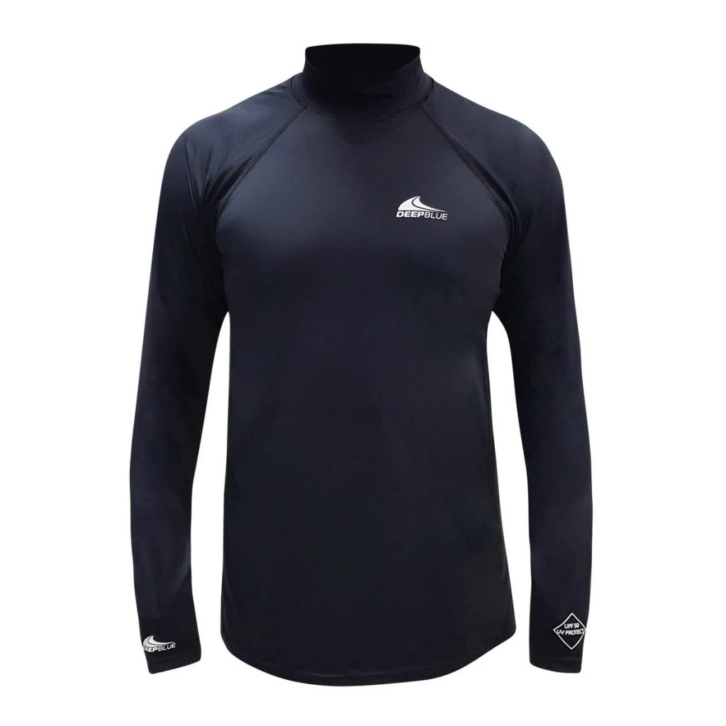 Deep Blue Icon Loose fit Rash Guard UPF 50 - Black - L