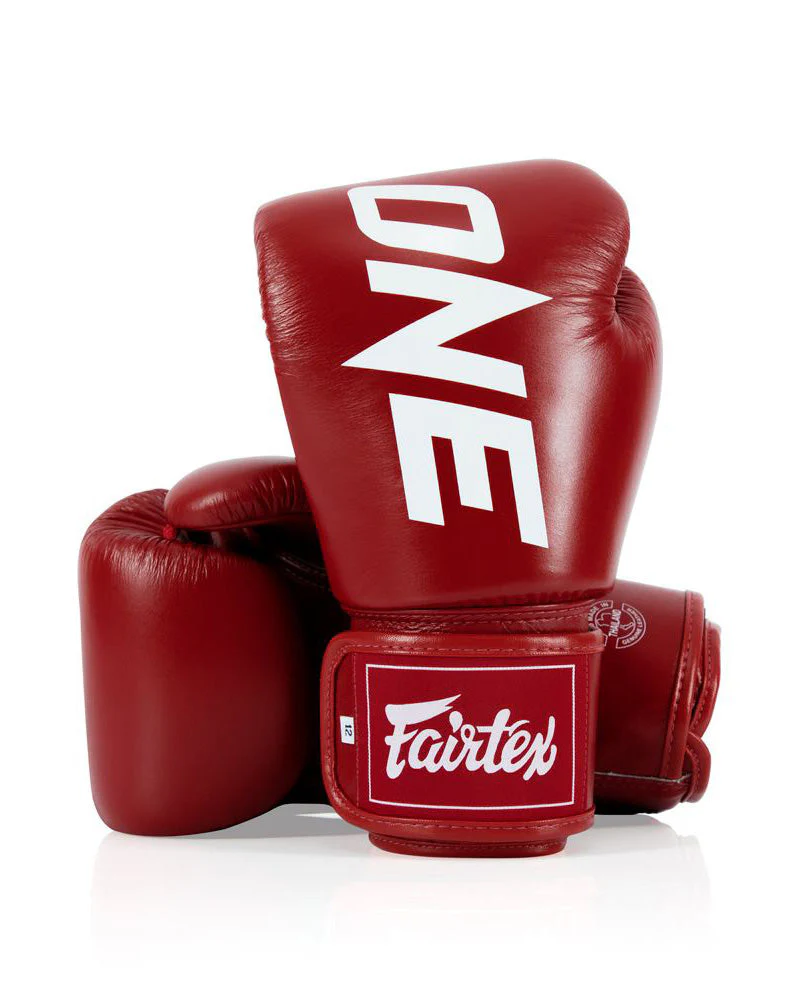 ONE X Fairtex Boxing Gloves - Red - Red - 10 oz