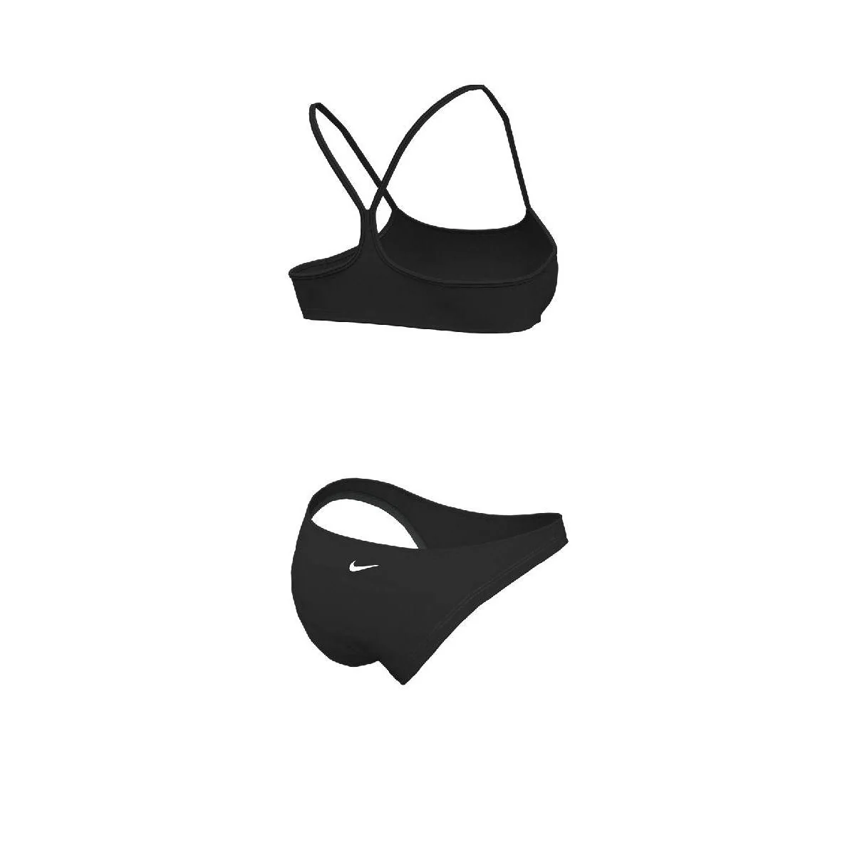 NIKE Essential Racerback Two Pieces Women's Swimsuit - Black - L (US SIZE)