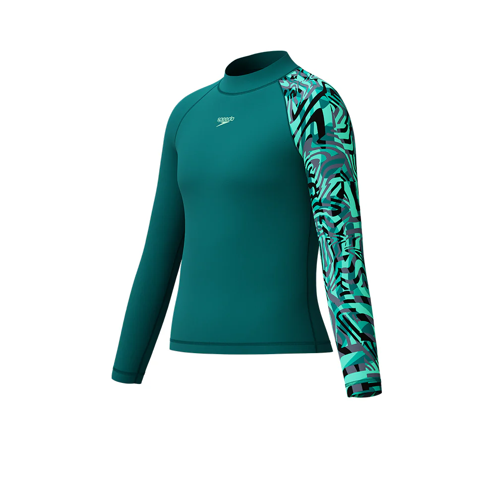 SPEEDO Printed Long Sleeve Boys Rashguard