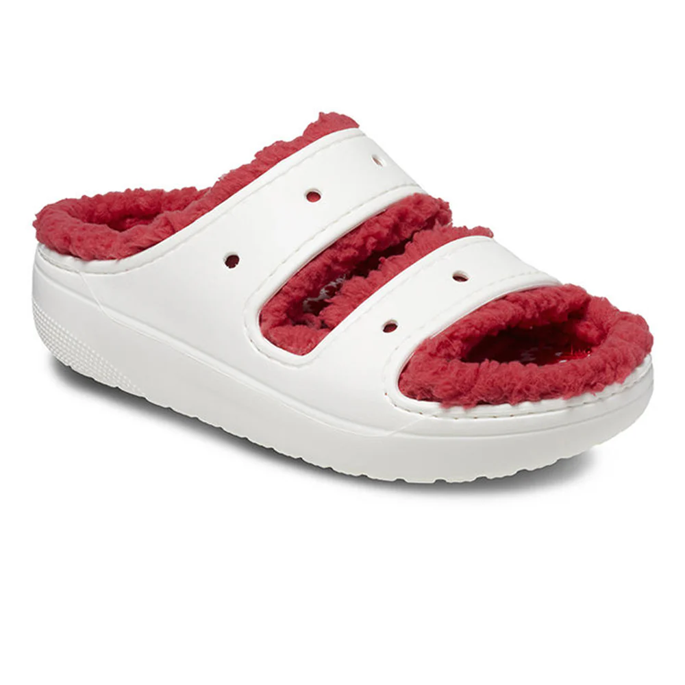 CROCS Classic Cozzzy Holiday Sweater Unisex Sandals - White - M4/W6